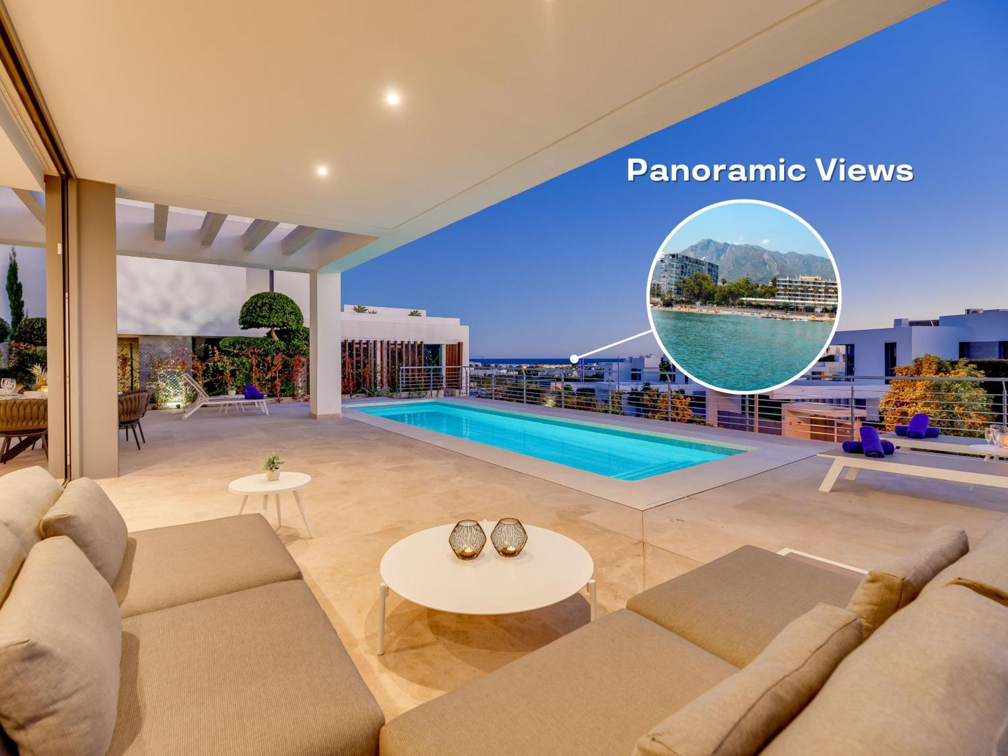 Vacation Marbella I Schumacher, New Built, Sea View, Luxury, Private Pool Villa Estepona