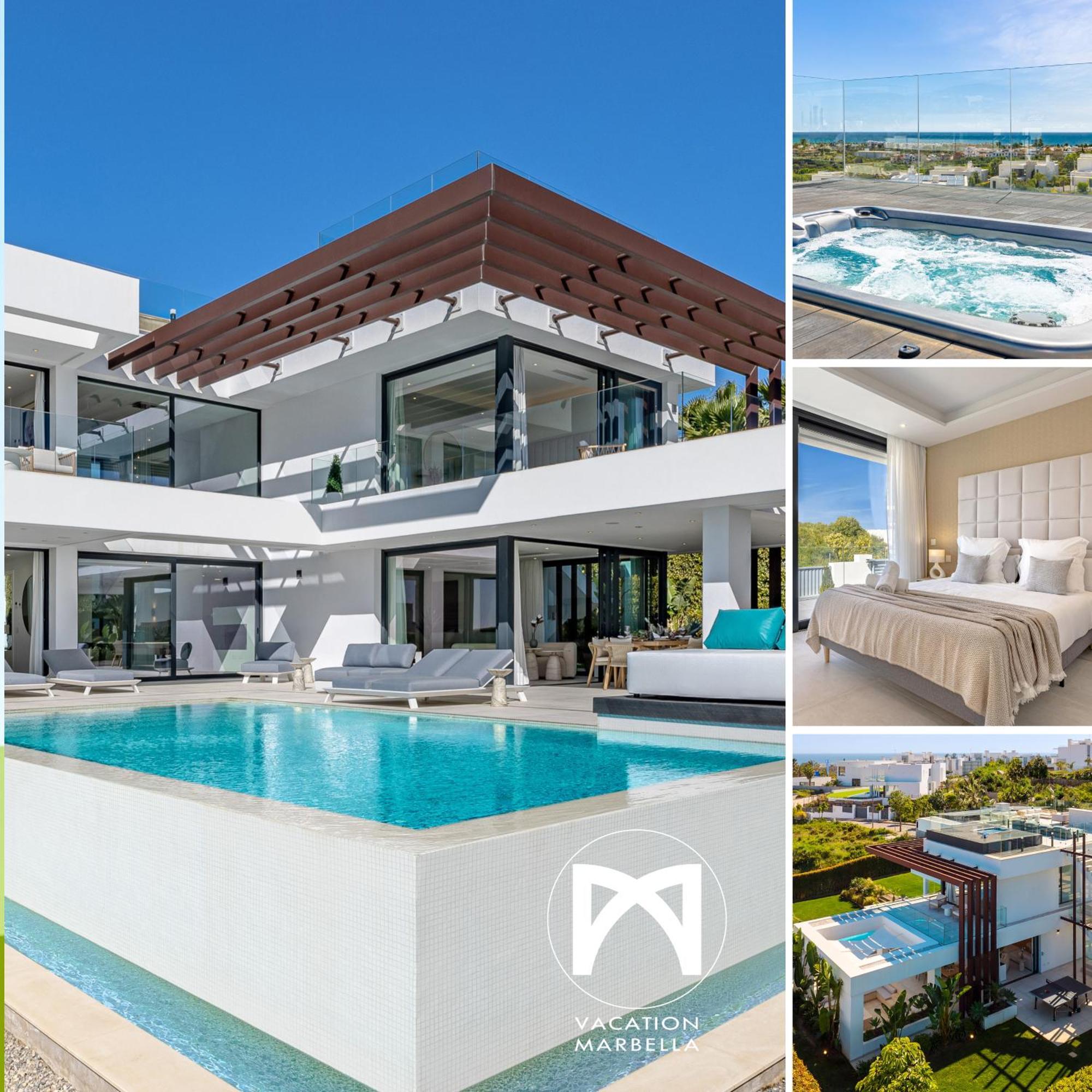Villa Vacation Marbella I Martinica, Turquoise Heated Pool, Rooftop Hot Tub With Sea View, Cine Room, 5 Min To The *