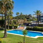 Spacious Beachfront Town House In Estepona With Fully Equipped Kitchen, Pools, Garden, Sea View