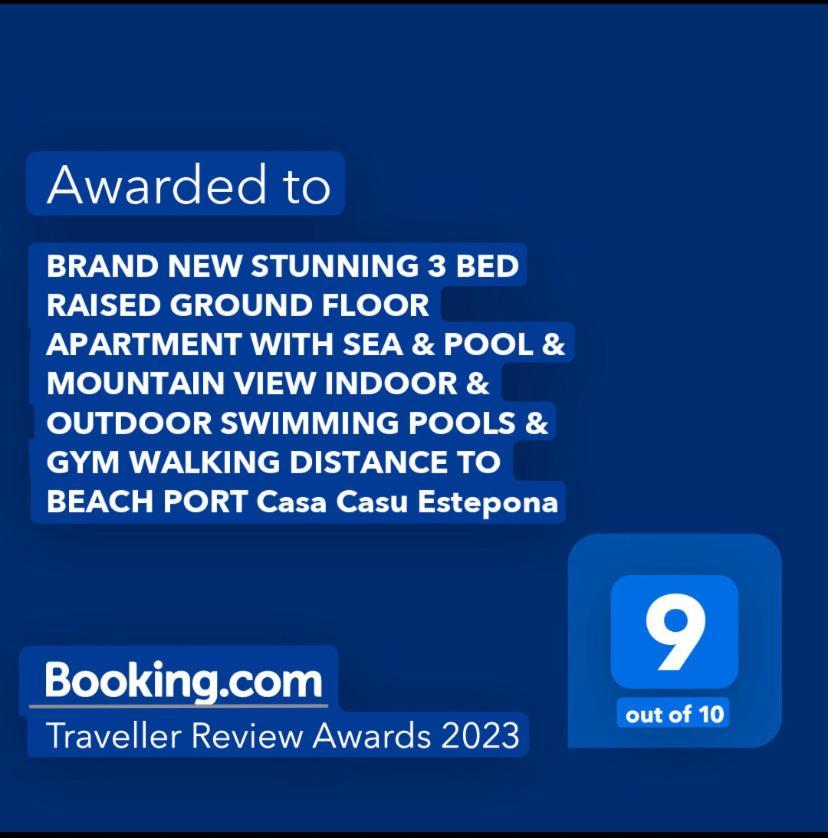 Appartement Casa Casu New Stunning 3 Bed Raised Ground Floor & Huge Balcony With Sea Pool & Mountain View Indoor & Outdoor Swimming Pools & Gym Walking Distance To Port Traveller Award 2023 Estepona