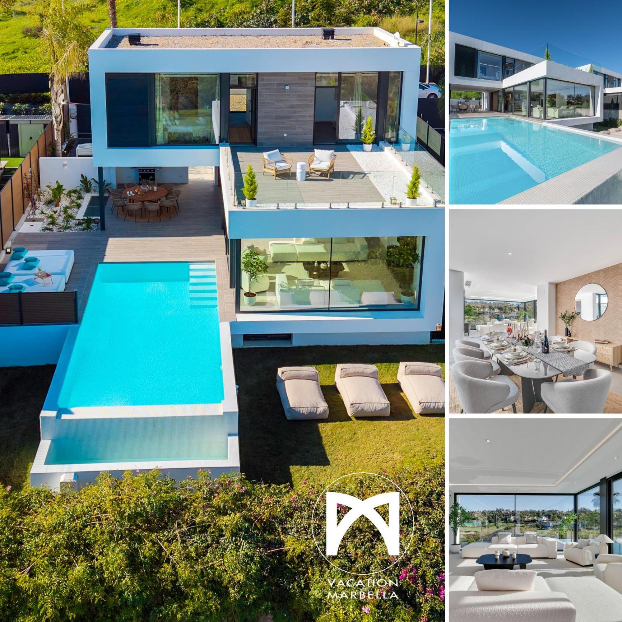 Vacation Marbella I Chic, Cutting-edge Amenities, Private Heated Infinity Pool, Golf Front Location, Cinema Villa Estepona