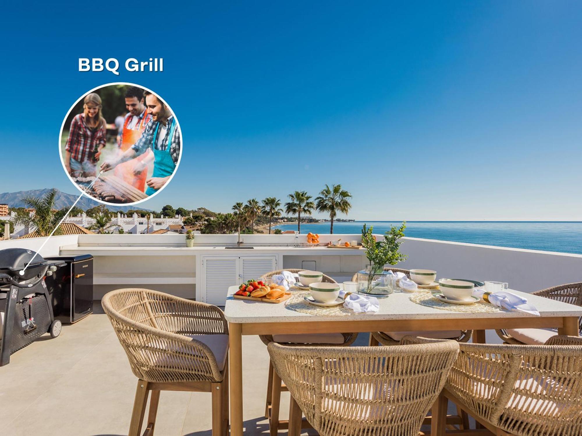 Vacation Marbella I Imare Waterfront, Beachfront Villa, Rooftop Jacuzzi, Indoor * Estepona
